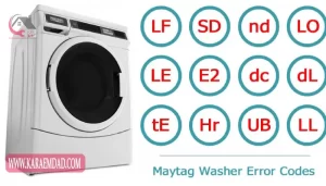 کد خطا یا ارورهای ماشین لباسشویی مای تگ Maytag